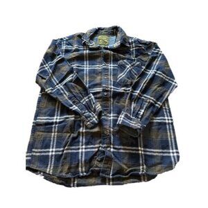 Anchorage Expedition Flannel Shirt Mens Large Blue Plaid Long Sleeve Button Up